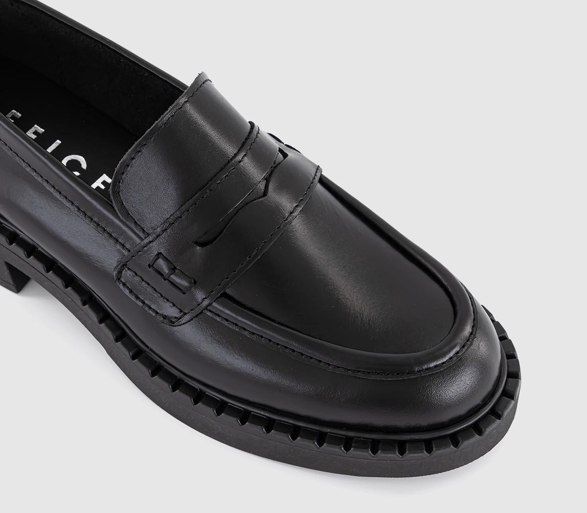 OFFICE Favour Chunky Loafers OFFICE Favour Chunky Loafers Black Leather