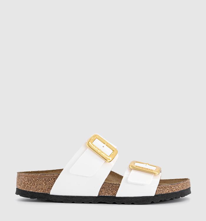 BIRKENSTOCK Sydney Two Strap Sandals White Patent