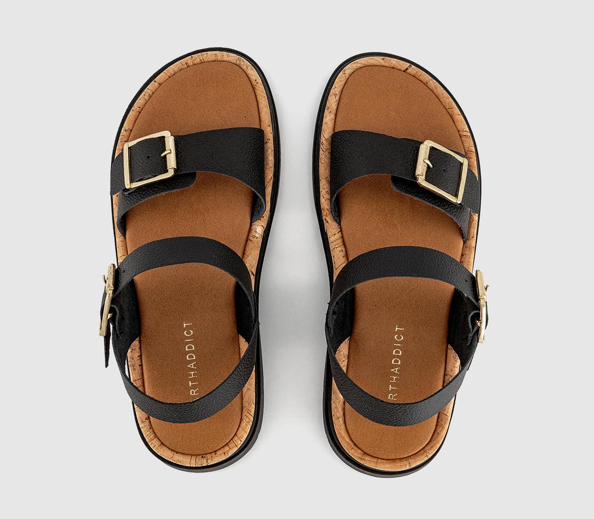 EARTHADDICT Lily Chunky 2 Part Sandals EARTHADDICT Lily Chunky 2 Part Sandals Black