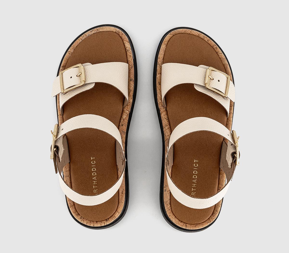 EARTHADDICT Lily Chunky 2 Part Sandals EARTHADDICT Lily Chunky 2 Part Sandals White