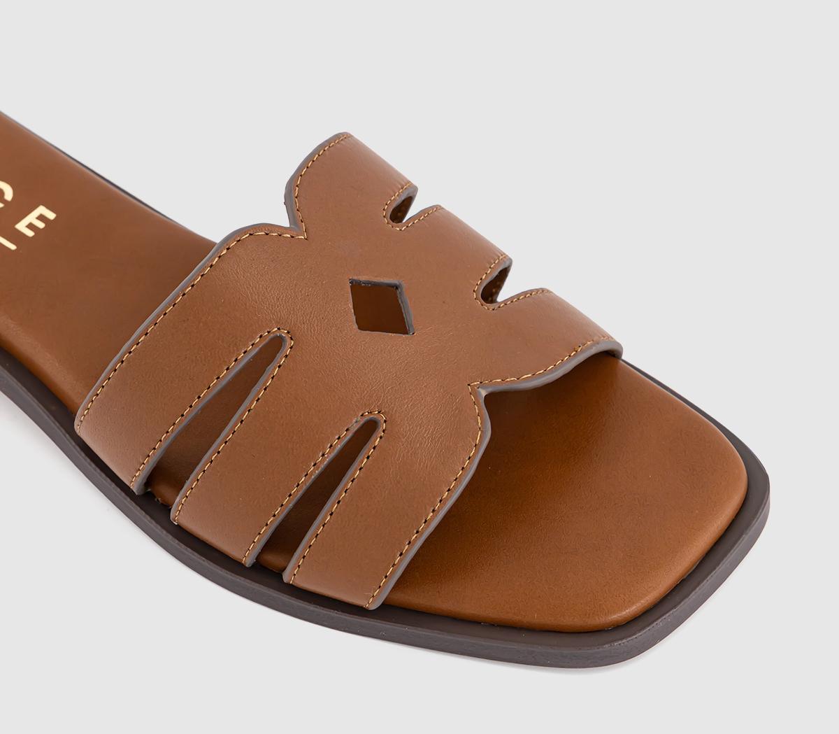 OFFICESloane Cut Out Detail Sliders OFFICESloane Cut Out Detail SlidersTan Leather