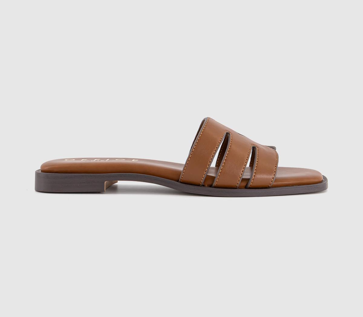 OFFICESloane Cut Out Detail Sliders OFFICESloane Cut Out Detail SlidersTan Leather