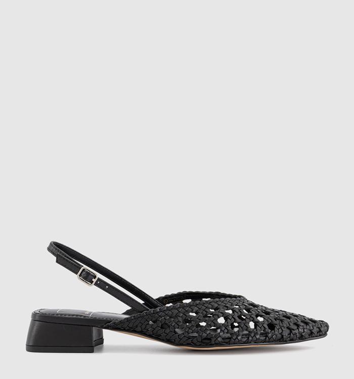 Dolce Vita Birdie Woven Slingback Flats Black