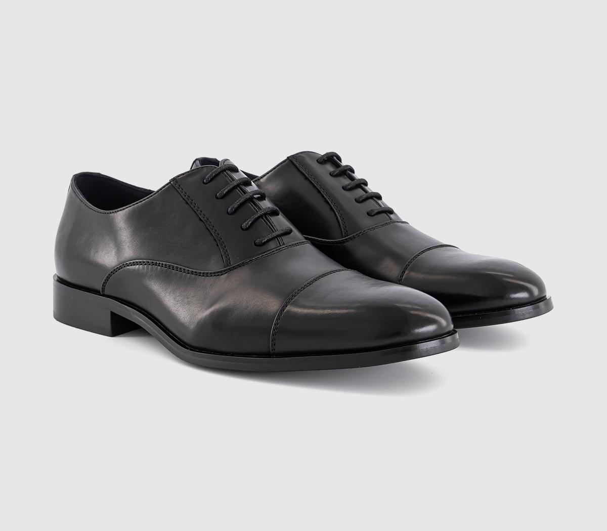 OFFICEMyddle Punch Detail Toe Cap Oxford ShoesBlack