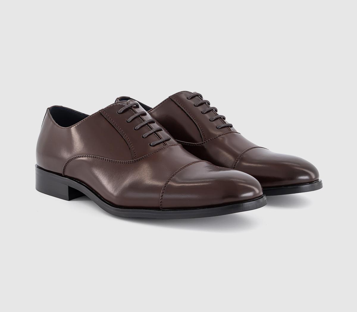 OFFICEMyddle Punch Detail Toe Cap Oxford Shoes OFFICEMyddle Punch Detail Toe Cap Oxford ShoesBrown