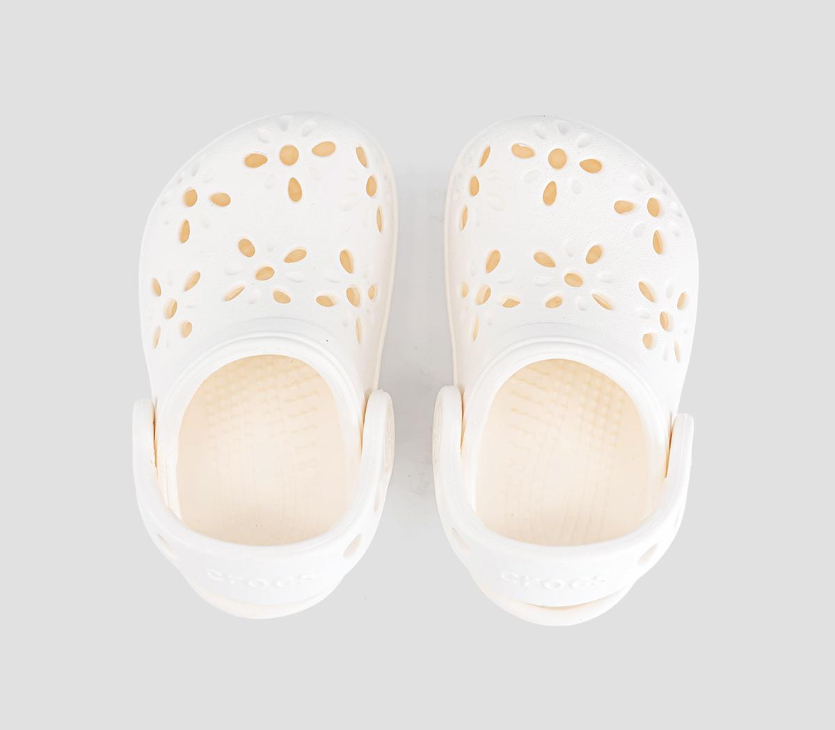 CrocsClassic Floral Cut Out Toddler ClogsChalk