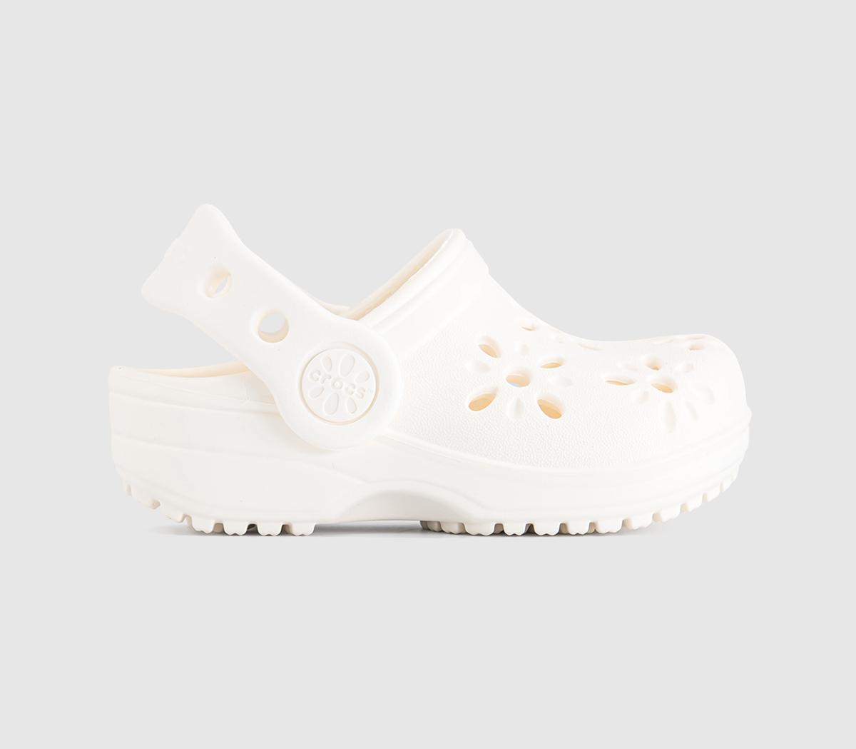 CrocsClassic Floral Cut Out Toddler ClogsChalk