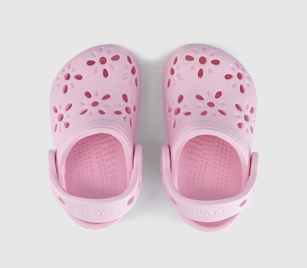 CrocsClassic Floral Cut Out Toddler ClogsPink Milk