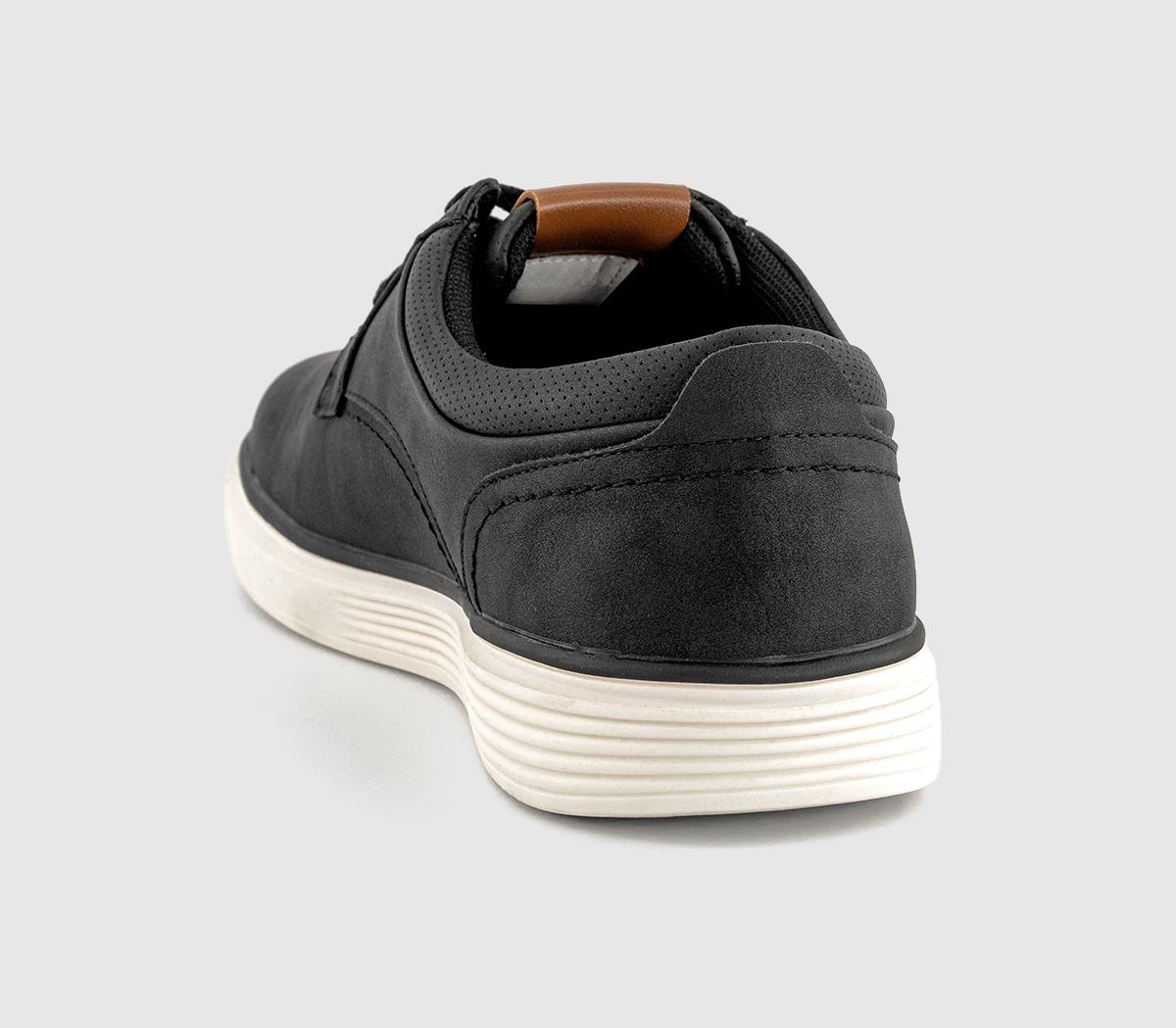 OFFICECassius Perf Collar Detail Lace Up Trainers OFFICECassius Perf Collar Detail Lace Up TrainersBlack