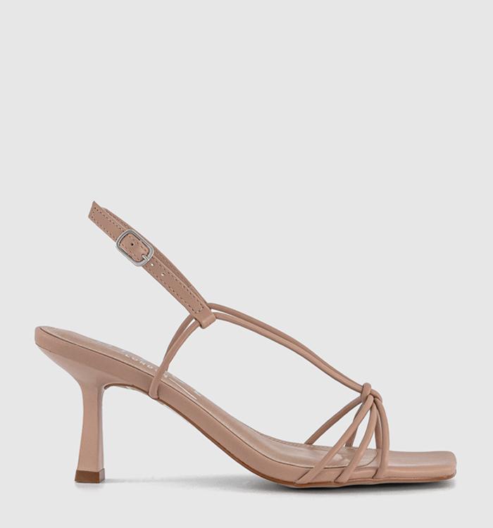 OFFICE Mischa Knotted Slingback Heeled Sandals Blush