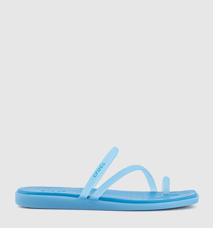 Crocs Miami Toe Loop Sandals Frosted Tinted Glass