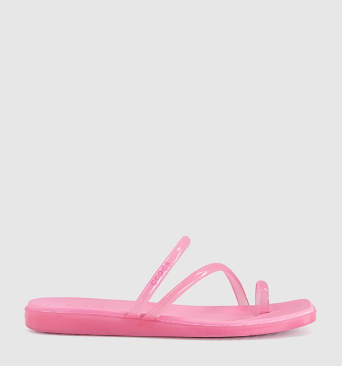 Crocs Miami Toe Loop Sandals Pink Lemonade Jelly