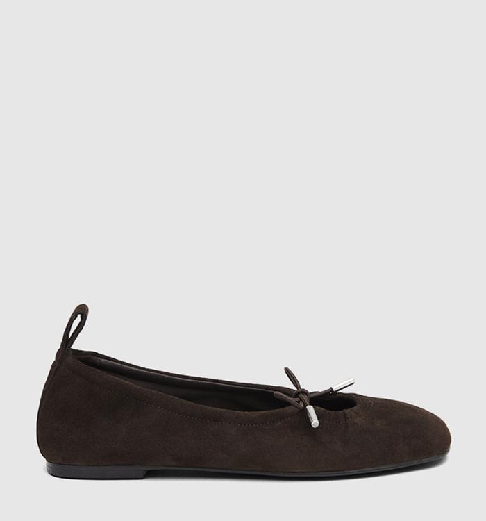 ALOHAS Rosalind Ballet Pumps Brown Suede
