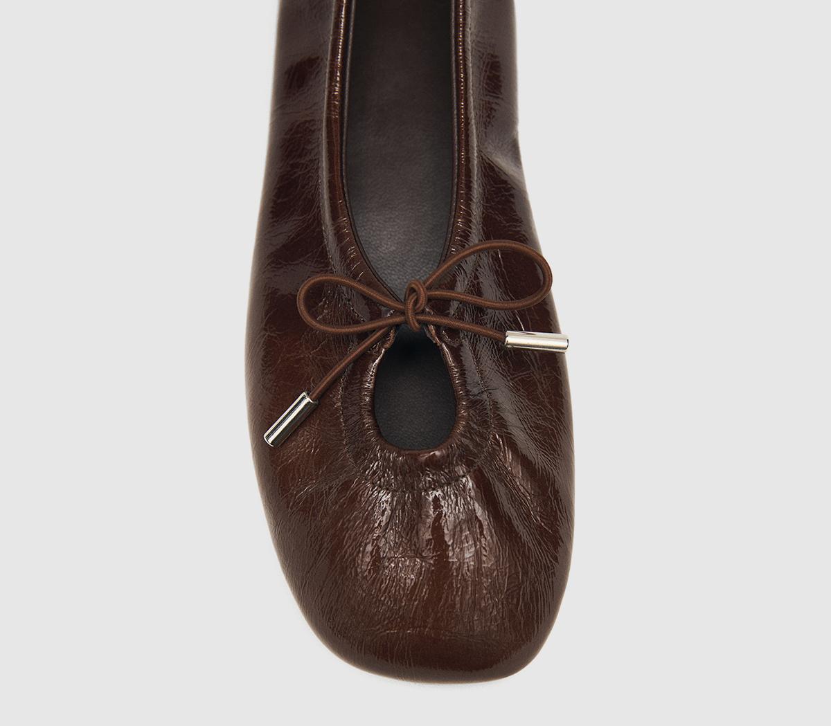 ALOHASRosalind Ballet PumpsBrown Patent Leather
