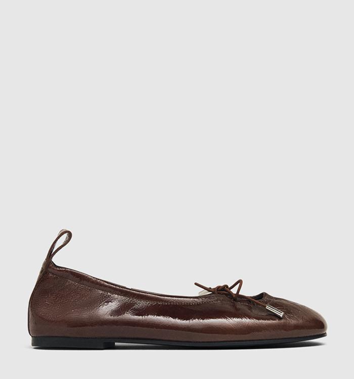 ALOHAS Rosalind Ballet Pumps Brown Patent Leather