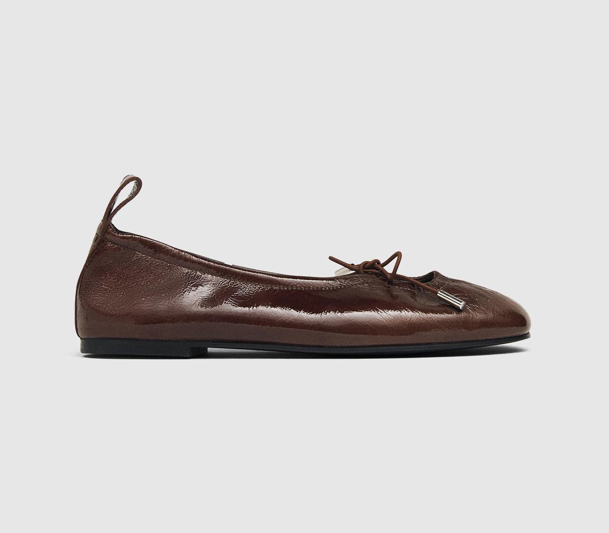 ALOHASRosalind Ballet PumpsBrown Patent Leather
