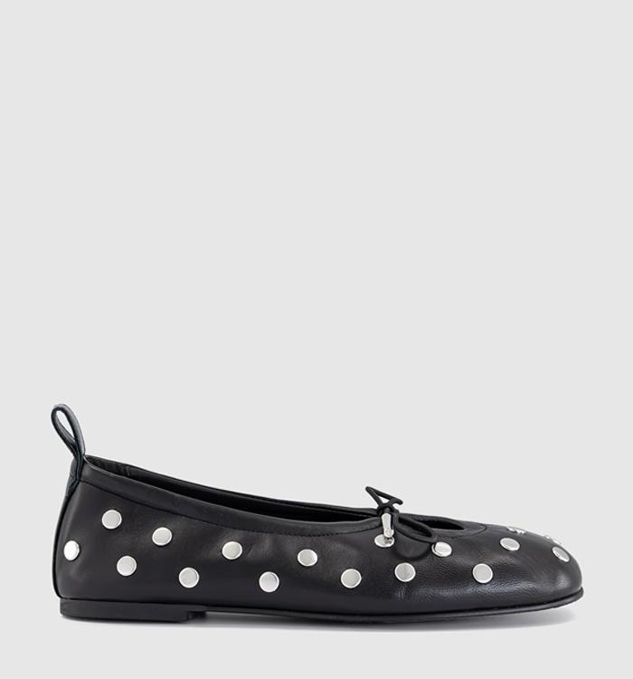 ALOHAS Rosalind Ballet Pumps Black Studs