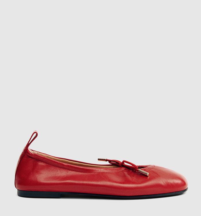 ALOHAS Rosalind Ballet Pumps Red Leather