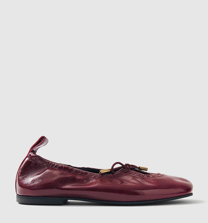 ALOHAS Rosalind Ballets Onix Burgundy Leather