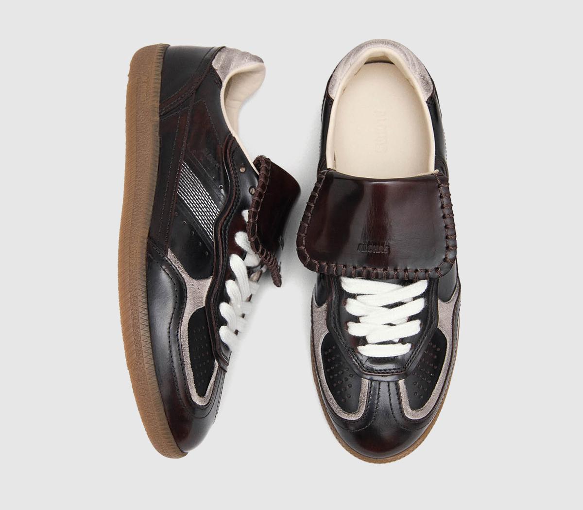 ALOHAS TB490 Club Sneakers Brushed Dark Chocolate Brown - Flat