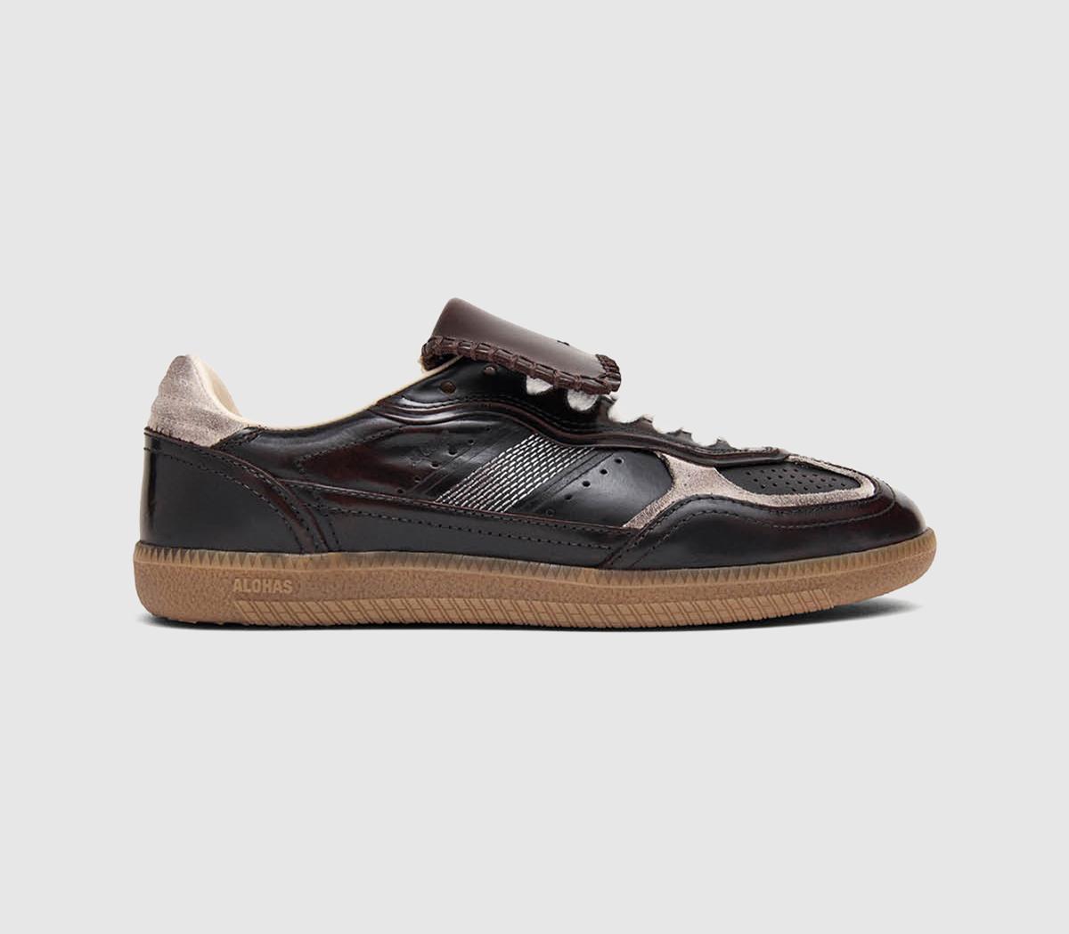 Aloha♡ ALOHAS TB490 Club Sneakers Brushed Dark Chocolate Brown - Flat