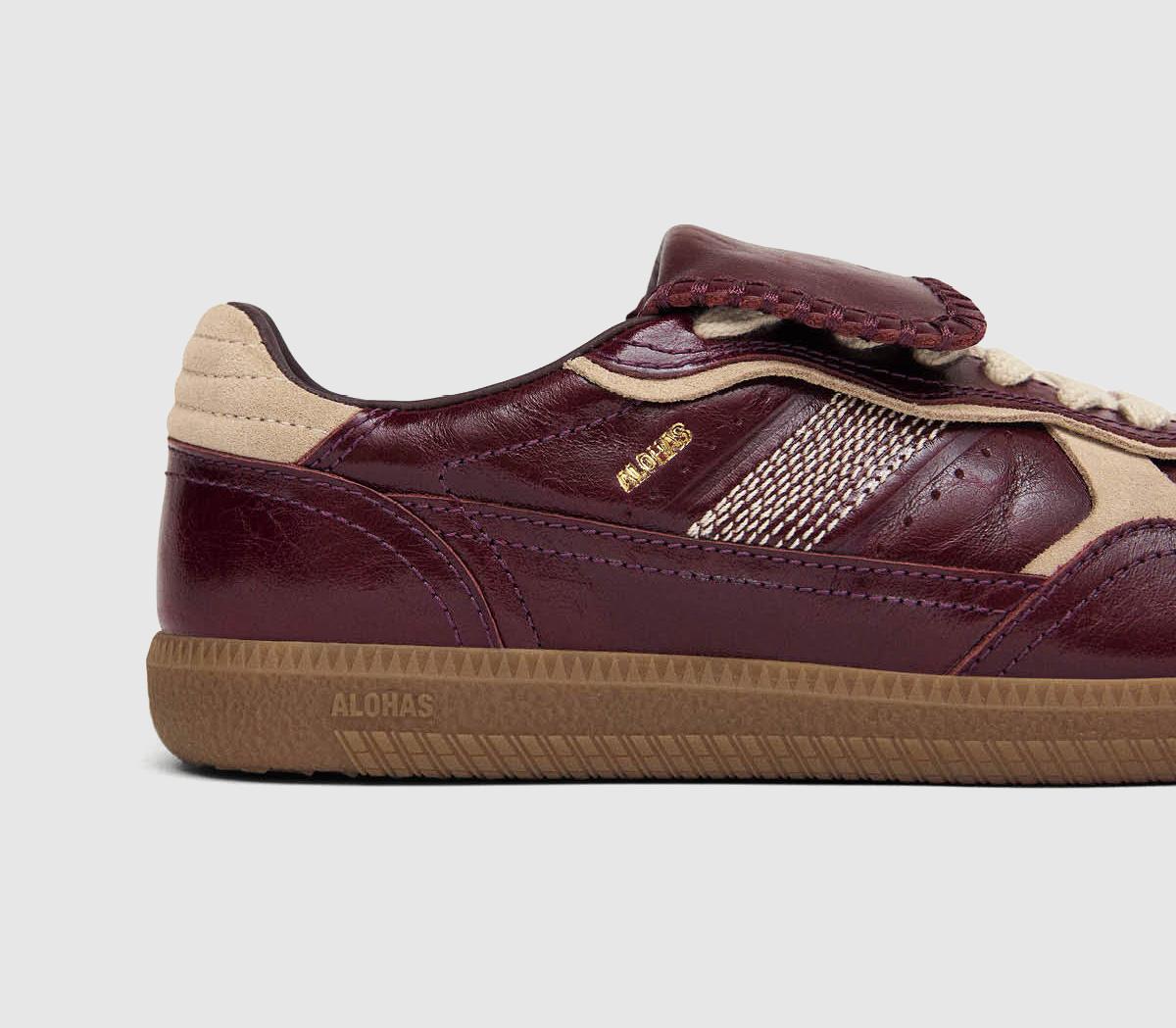 ALOHASTB490 Club SneakersDeep Burgandy Leather