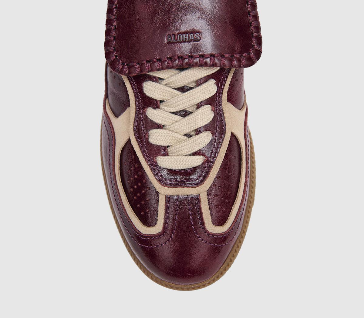 ALOHASTB490 Club SneakersDeep Burgandy Leather