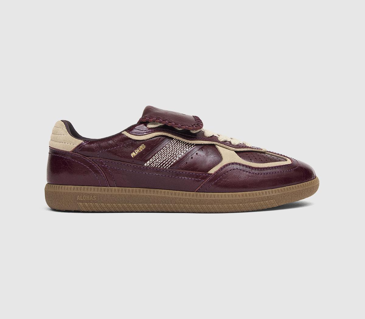 Alohas Tb490 Club Sneakers Deep Burgundy Patent  Red in Women's Size 6, Office Shoes