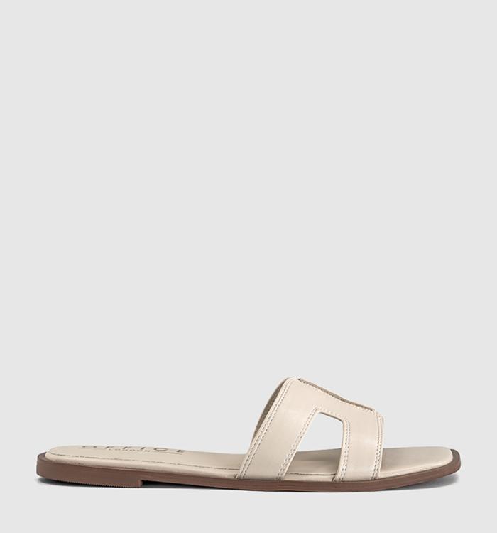 OFFICE Slade Cut Out Sliders Off White