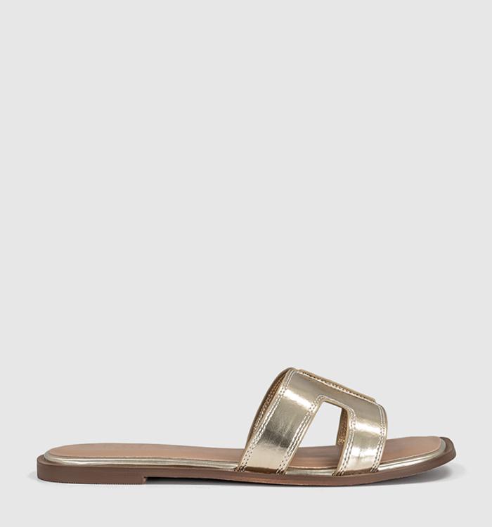 OFFICE Slade Cut Out Sliders Gold