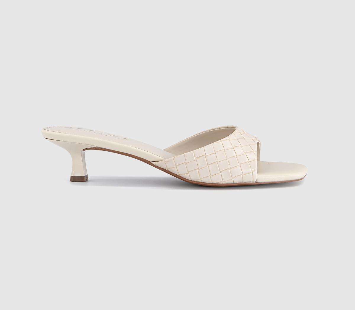 OFFICEMinnie Kitten Heel MulesOff White