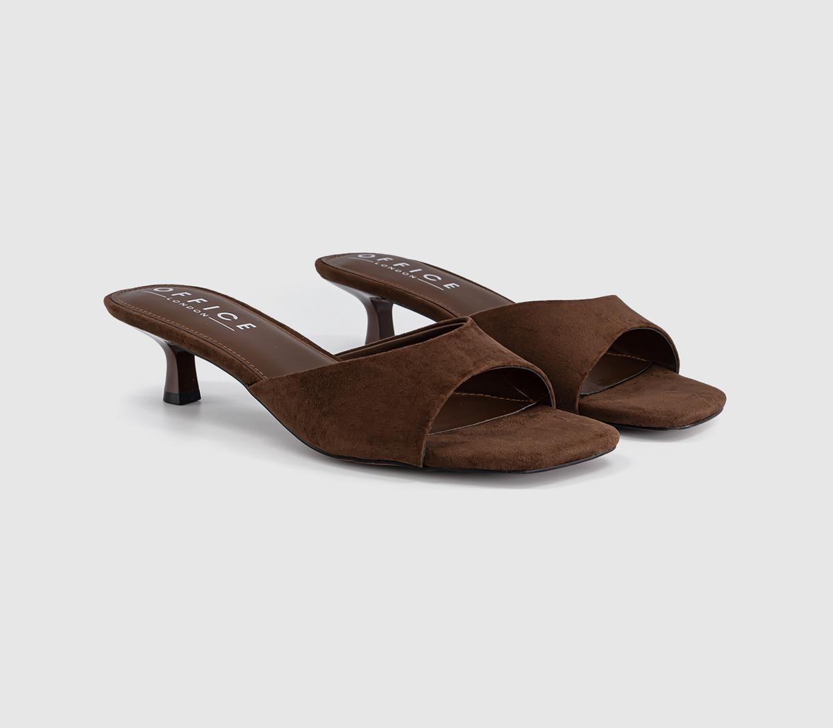 OFFICEMinnie Kitten Heel MulesBrown