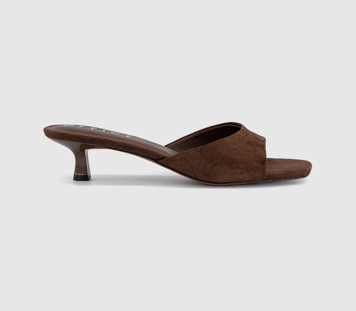 OFFICEMinnie Kitten Heel MulesBrown