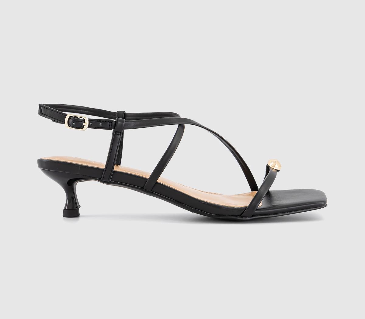 OFFICEMarissa Hardware Detail Kitten Heeled Sandals OFFICEMarissa Hardware Detail Kitten Heeled SandalsBlack