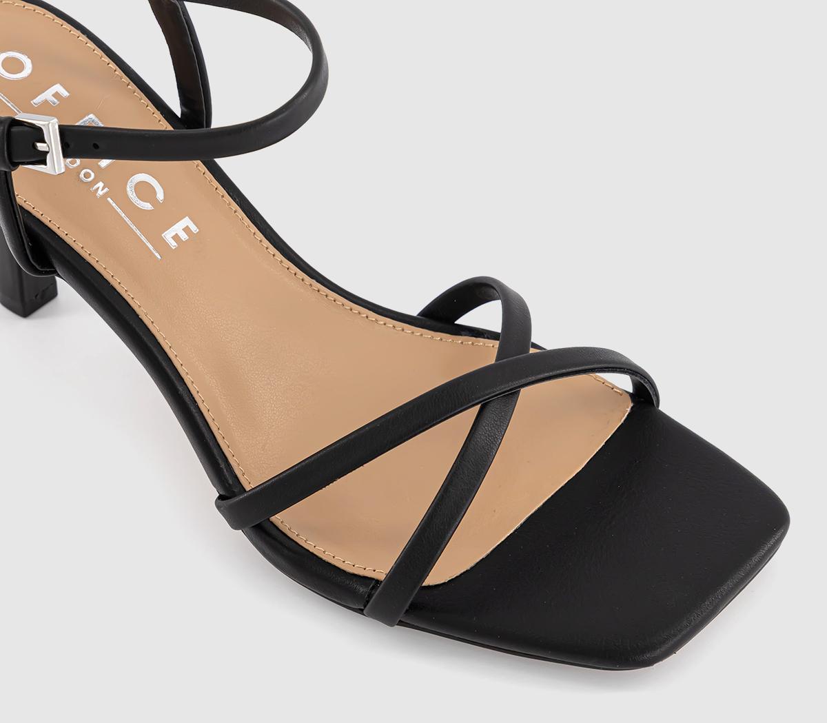 OFFICEMicky Cross Over Skinny Strap Sandals OFFICEMicky Cross Over Skinny Strap SandalsBlack