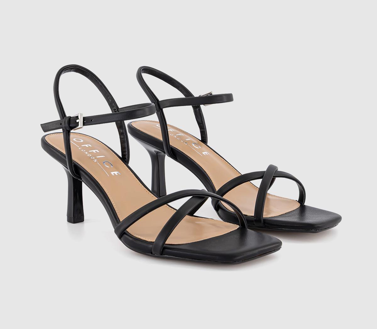 OFFICEMicky Cross Over Skinny Strap Sandals OFFICEMicky Cross Over Skinny Strap SandalsBlack