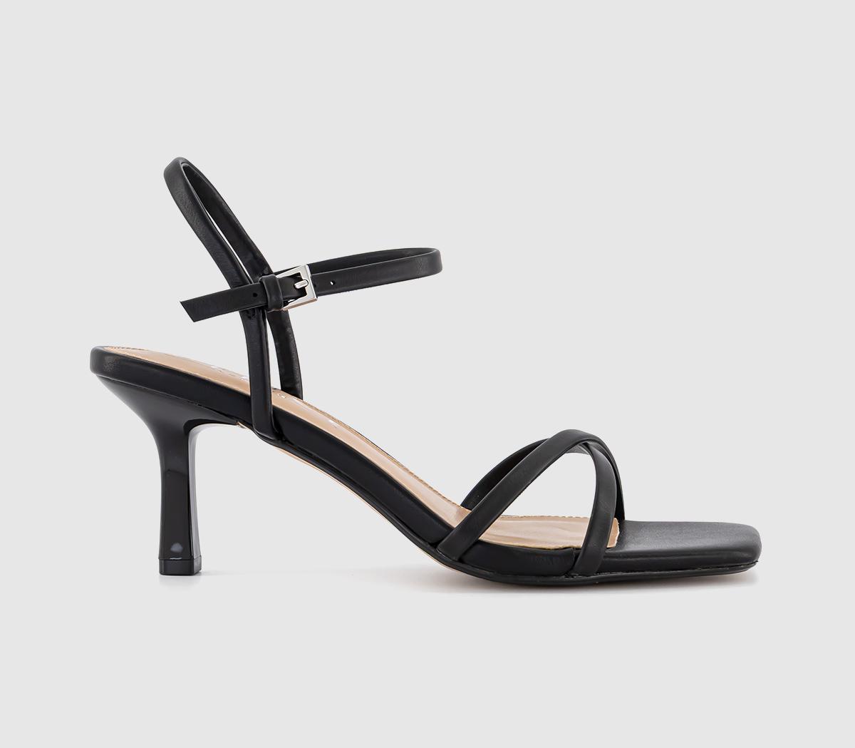 OFFICEMicky Cross Over Skinny Strap Sandals OFFICEMicky Cross Over Skinny Strap SandalsBlack