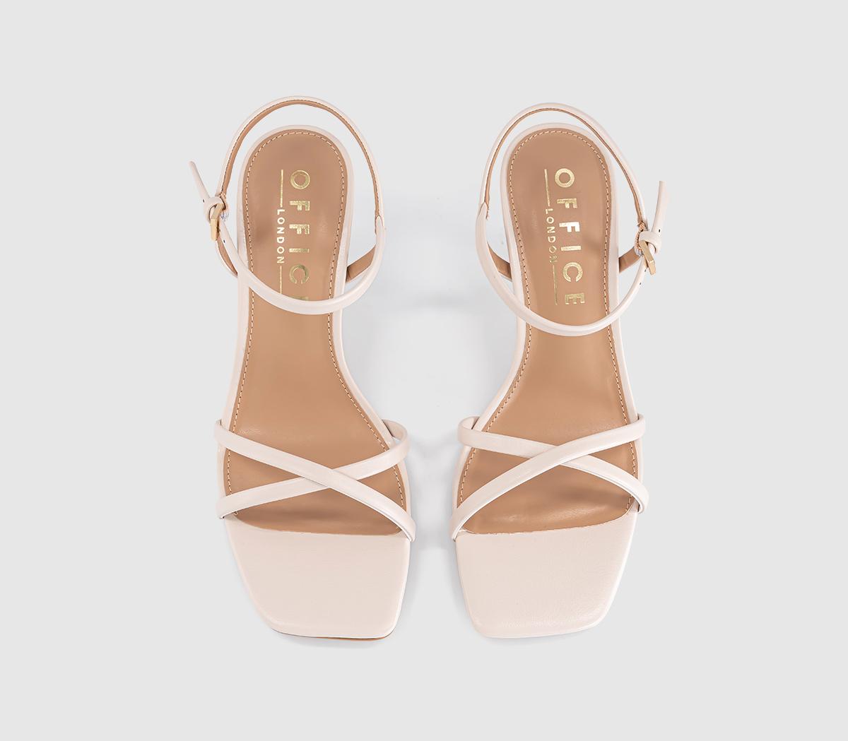 OFFICEMicky Cross Over Skinny Strap SandalsWhite
