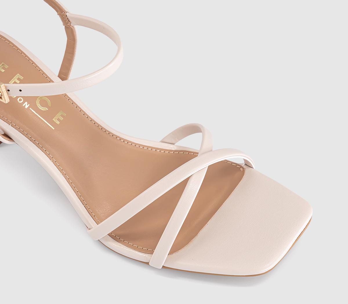 OFFICEMicky Cross Over Skinny Strap SandalsWhite