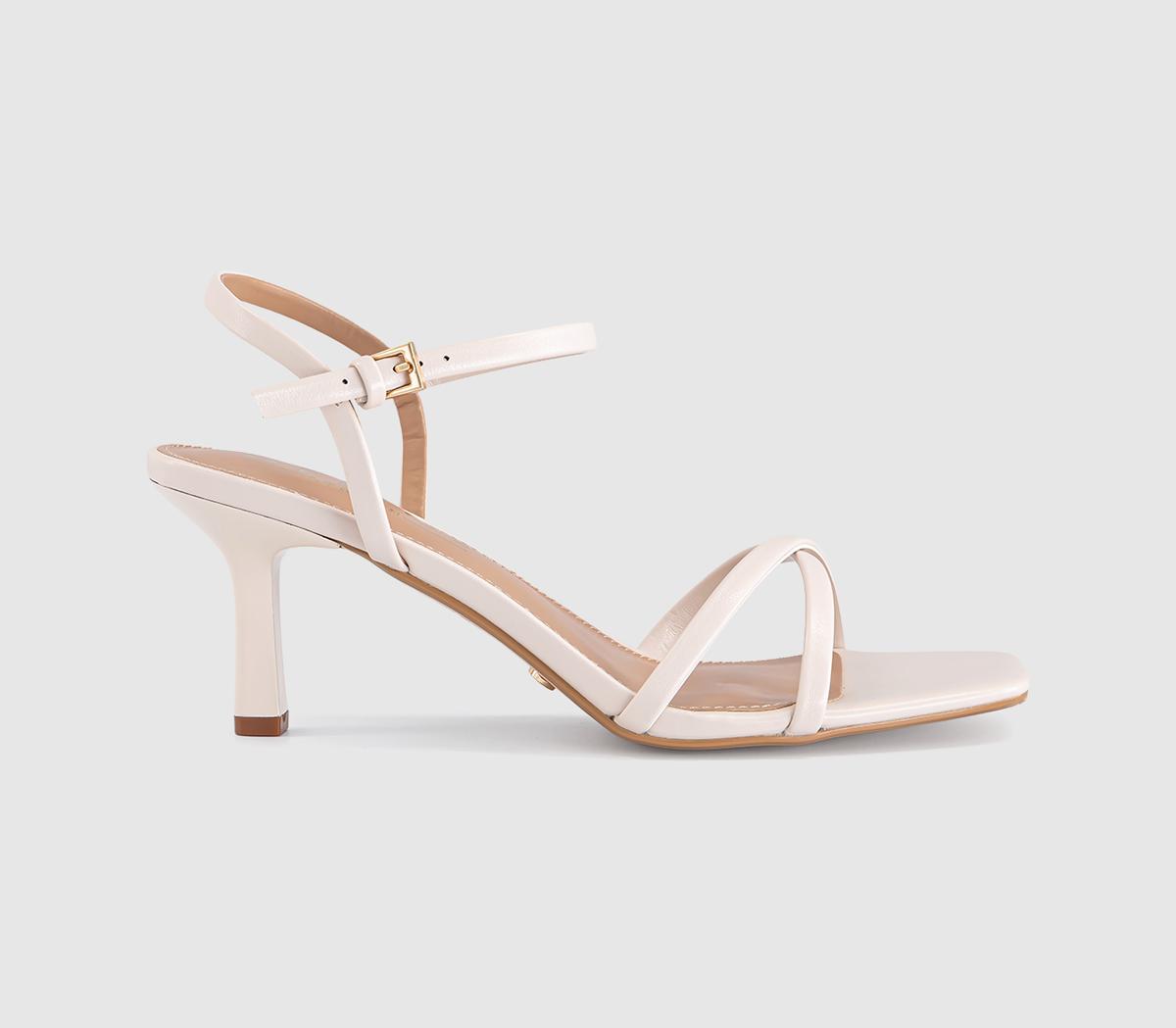 OFFICEMicky Cross Over Skinny Strap SandalsWhite