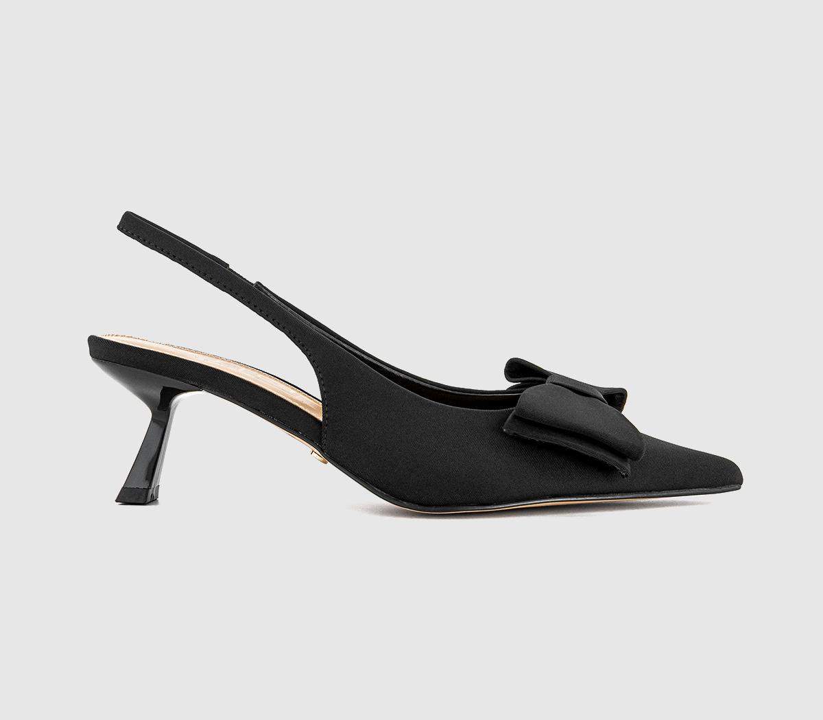 OFFICEMolly Bow Detail Slingback Kitten Heels OFFICEMolly Bow Detail Slingback Kitten HeelsBlack