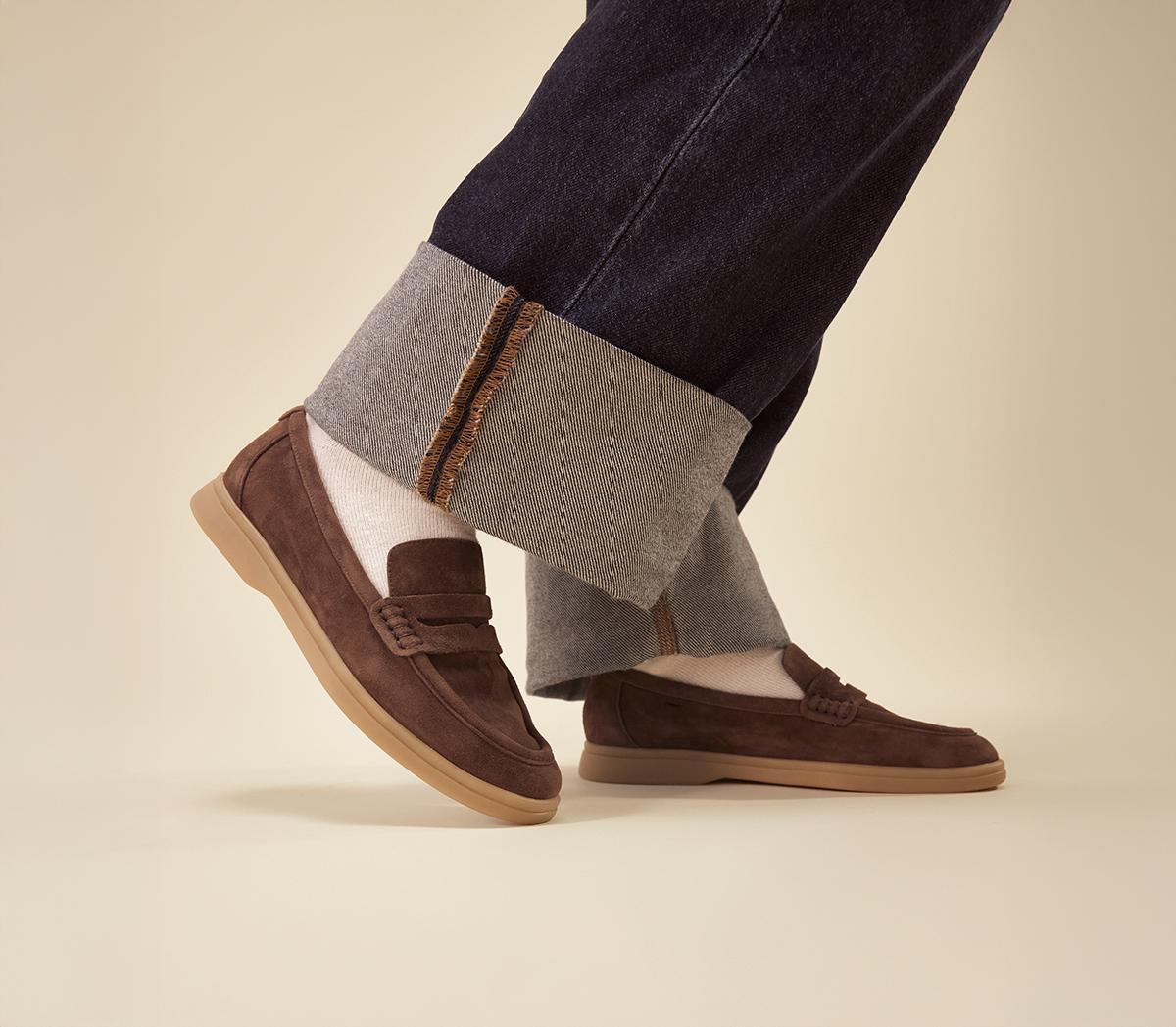 OFFICE Fairbanks Gum Sole Loafers OFFICE Fairbanks Gum Sole Loafers Brown Suede