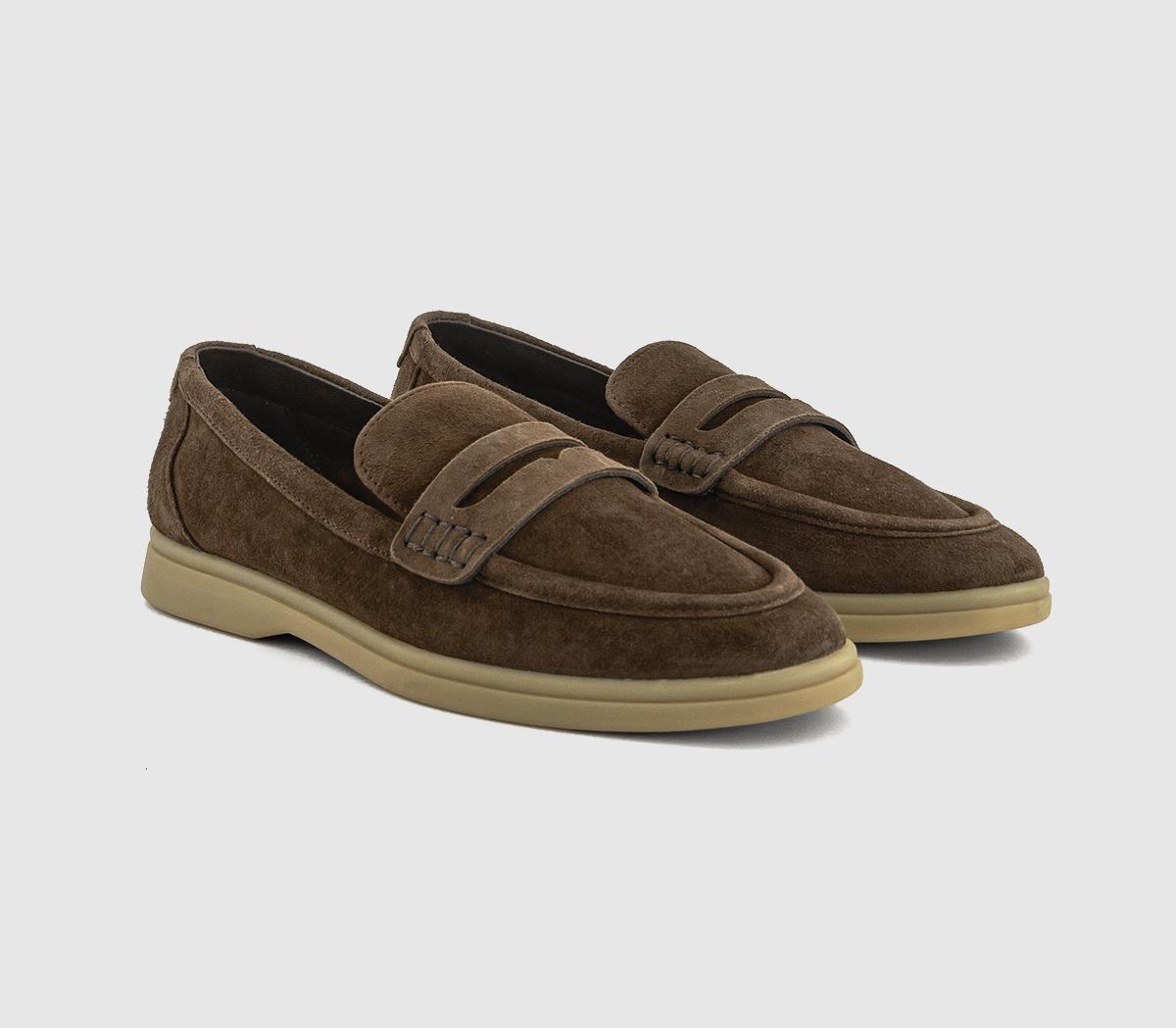 OFFICE Fairbanks Gum Sole Loafers OFFICE Fairbanks Gum Sole Loafers Brown Suede