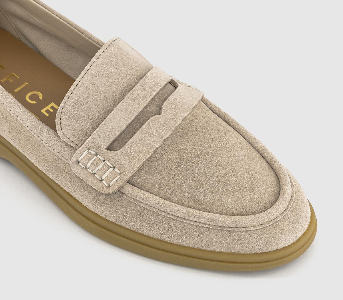 OFFICE Fairbanks Gum Sole Loafers OFFICE Fairbanks Gum Sole Loafers Beige Suede