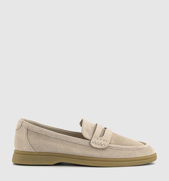 OFFICE Fairbanks Gum Sole Loafers Beige Suede