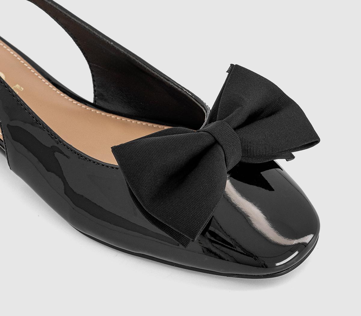 OFFICEFestival Bow Slingback Flats OFFICEFestival Bow Slingback FlatsBlack