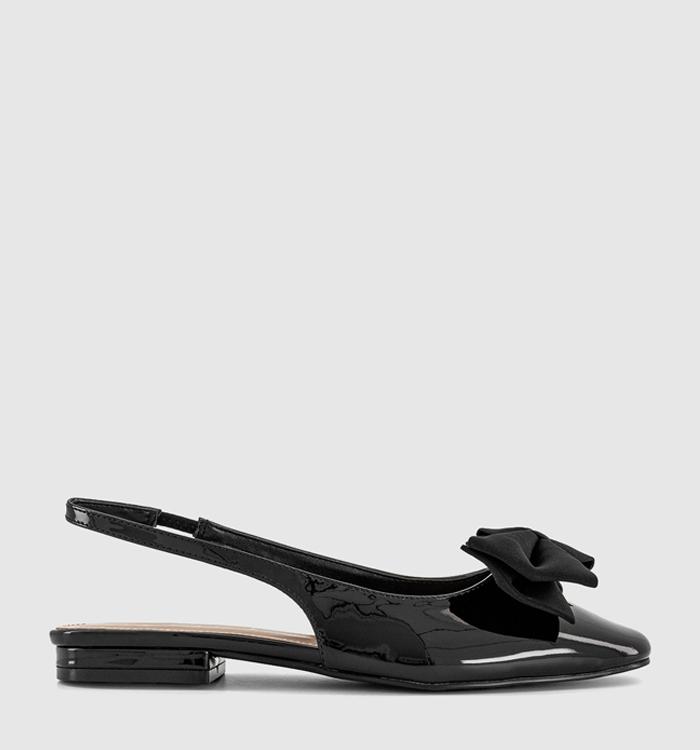 OFFICE Festival Bow Slingback Flats Black