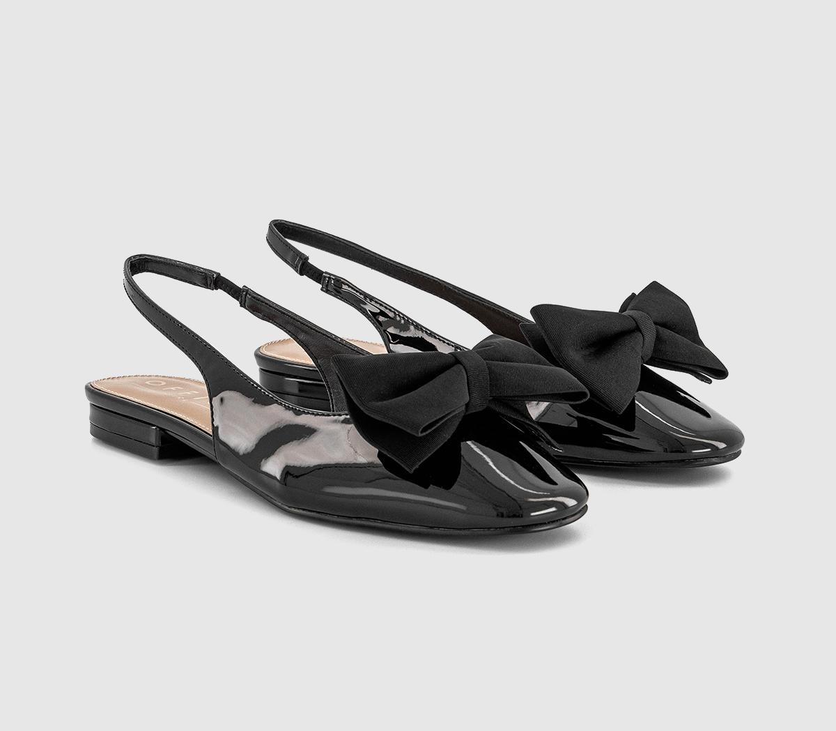 OFFICEFestival Bow Slingback Flats OFFICEFestival Bow Slingback FlatsBlack