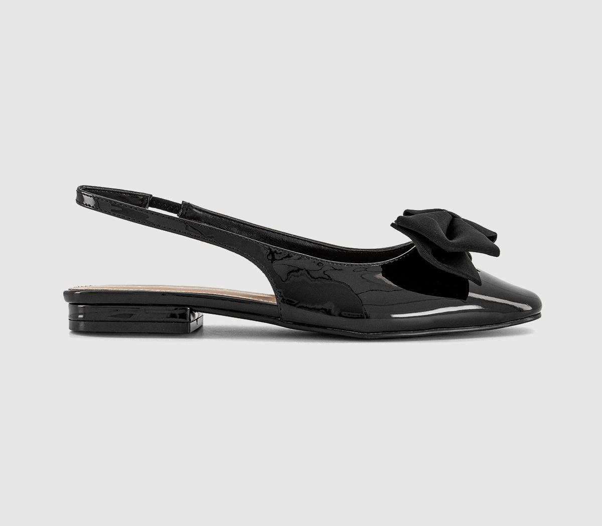 OFFICEFestival Bow Slingback Flats OFFICEFestival Bow Slingback FlatsBlack