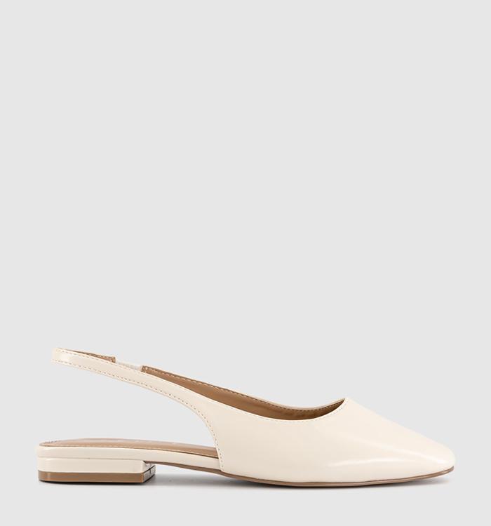 OFFICE Festival Bow Slingback Pumps Cream
